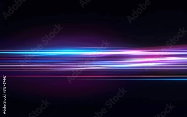 Fototapeta Light Trails, Long Time Exposure Motion Blur Effect. Very beautiful Vector Illustration