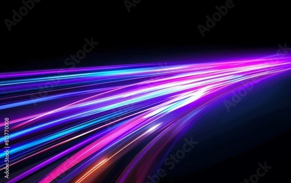 Fototapeta Light Trails, Long Time Exposure Motion Blur Effect. Very beautiful Vector Illustration