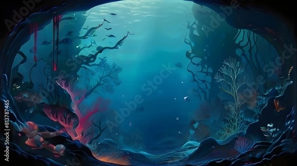 Obraz blue water in under ocean