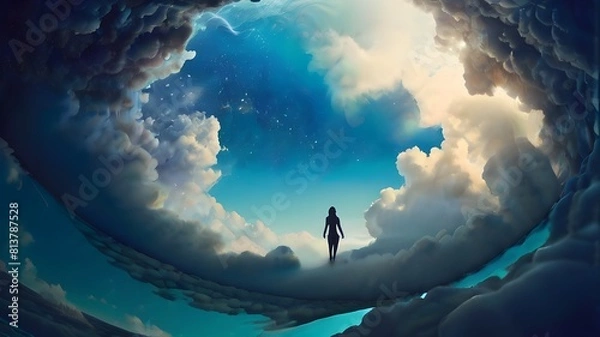 Obraz the clouds  over the sky