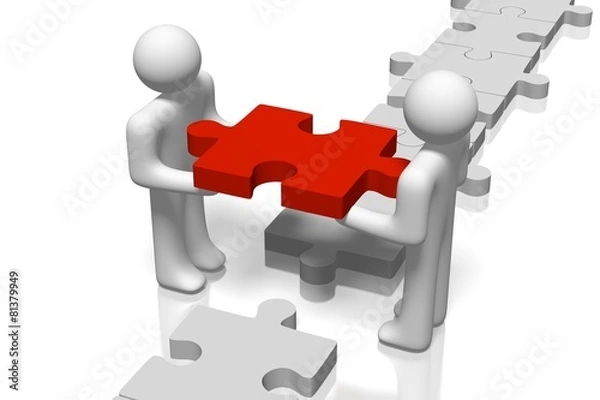 Obraz 3D puzzle concept