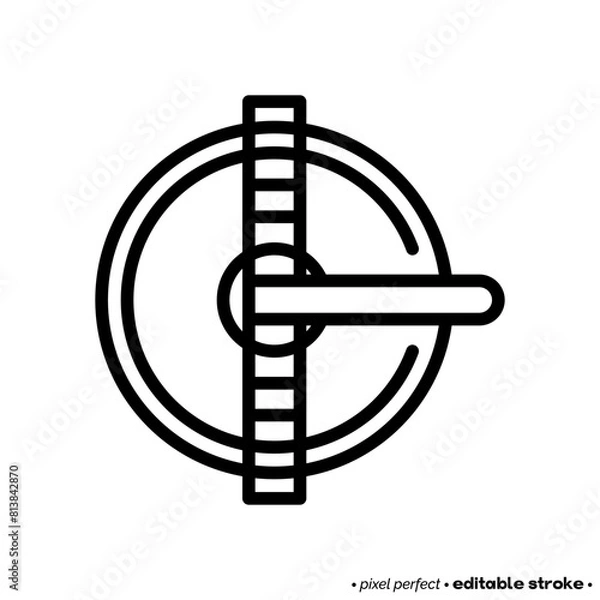 Obraz Water sewage treatment thin line icon. Water filtration. Pixel perfect, editable stroke. Vector illustration.
