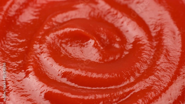 Obraz Fresh ketchup sauce close up