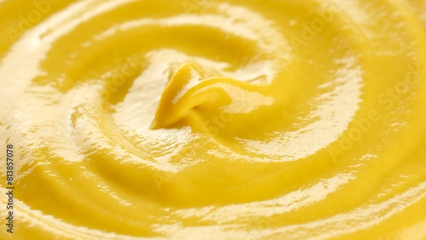Obraz Yellow mustard sauce in plate