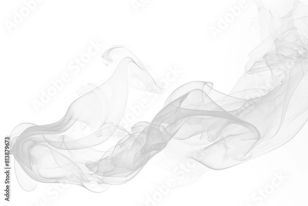 Fototapeta Realistic white smoke texture on Transparent background