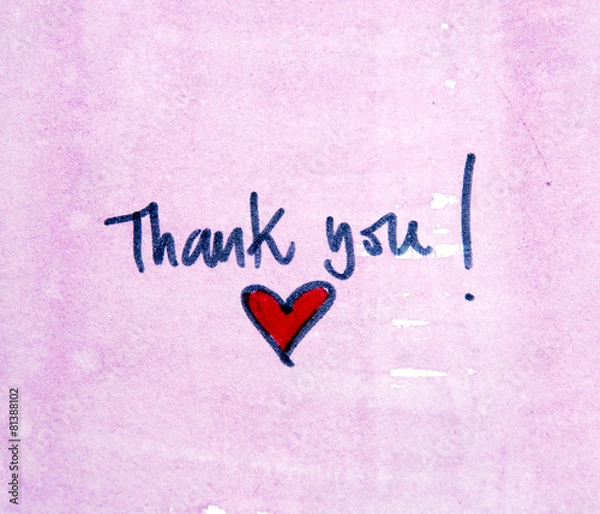 Obraz thank you message