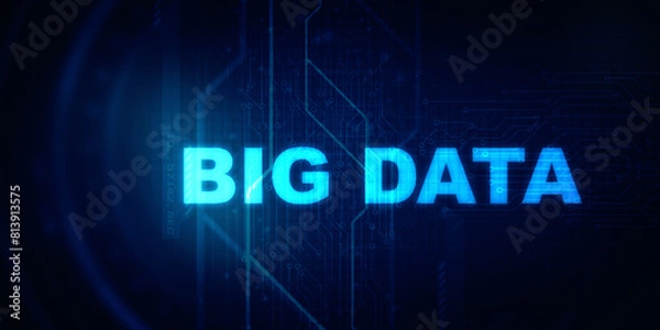 Fototapeta 2d illustration abstract Big data 
