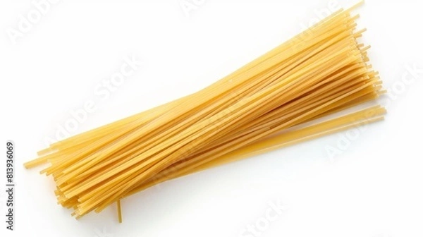 Fototapeta Collection of spaghetti isolated on white background. Set of multiple images. Part of series