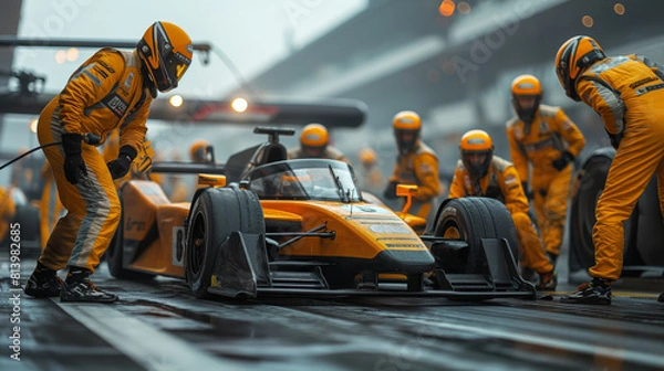 Obraz Motorsport pit crew in action