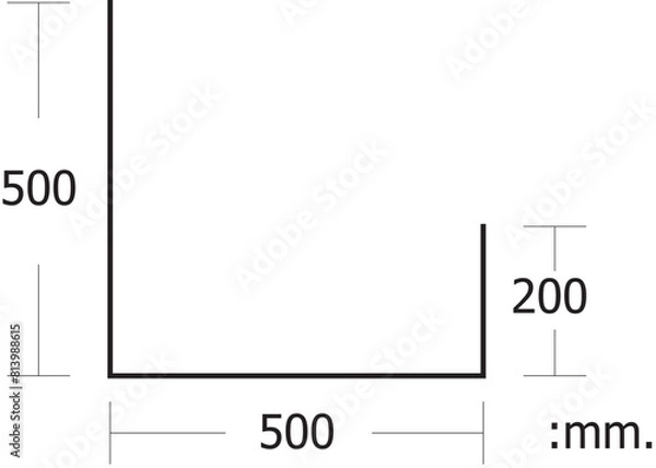Obraz rain gutter 500x500x200mm
