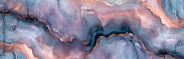 Fototapeta Natural Elegance of Layered Agate Stone Close-Up.