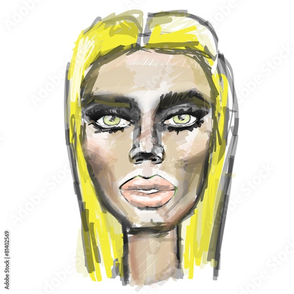 Fototapeta Блондинка Модель Девушка Губы Взгляд