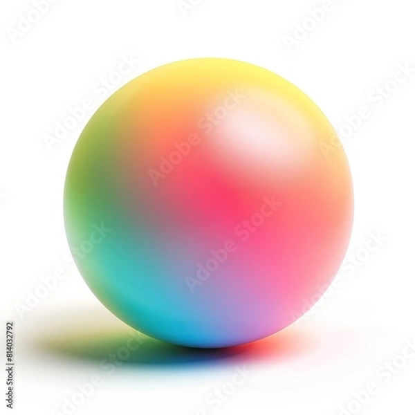 Fototapeta A colorful sphere with a gradient effect