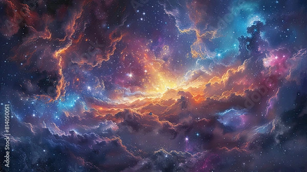 Fototapeta Cosmic Canvas Exploring the Galactic Odyssey