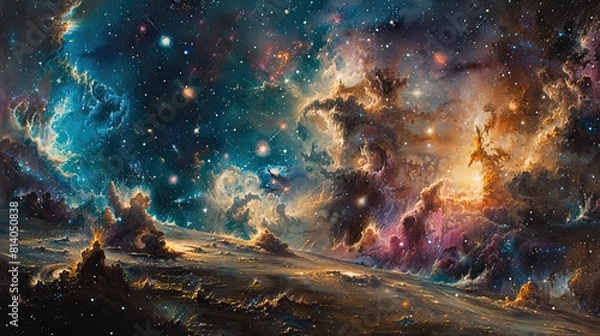 Fototapeta Cosmic Canvas Exploring the Galactic Odyssey