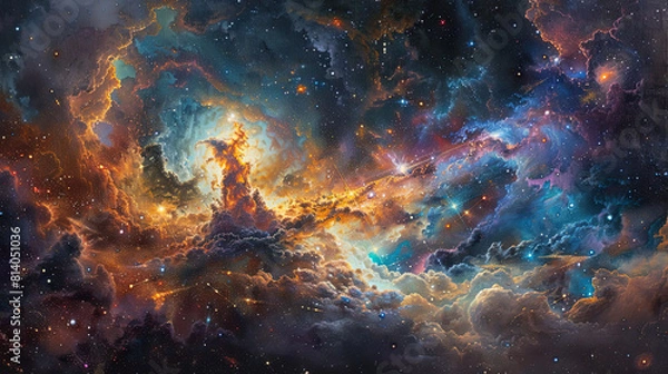 Fototapeta Cosmic Canvas Exploring the Galactic Odyssey