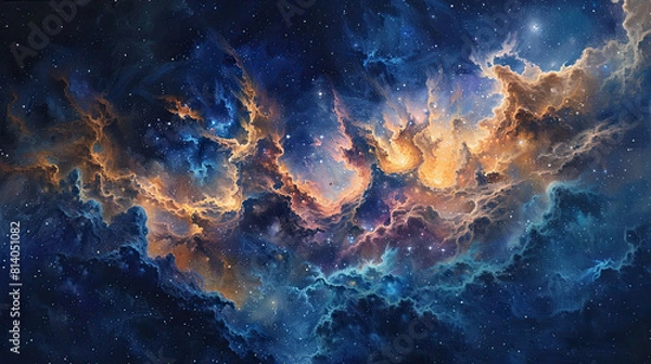 Fototapeta Cosmic Canvas Exploring the Galactic Odyssey