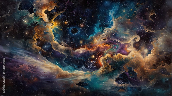 Fototapeta Cosmic Canvas Exploring the Galactic Odyssey