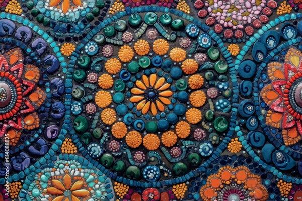 Fototapeta colorful and beautiful patterned fabrics ,Arabian style carpet
