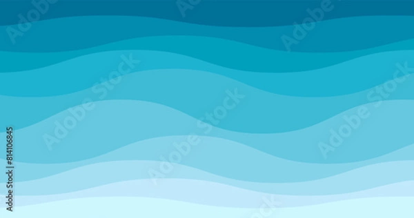 Obraz vector blue abstract ocean water waves