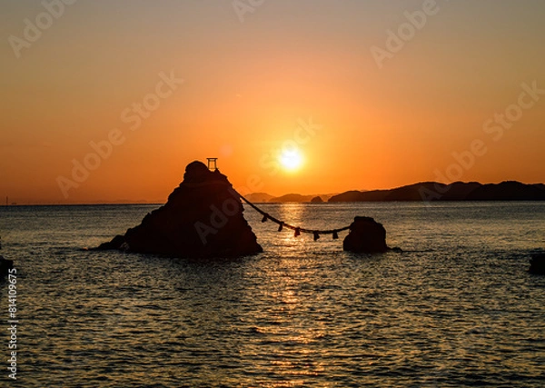 Obraz 夫婦岩からの日の出