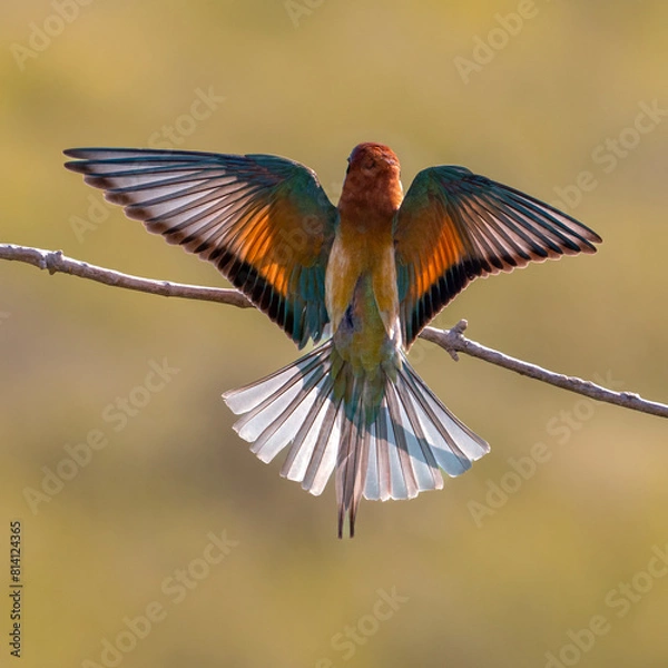 Obraz European Bee-eater, Merops apiaster, Merops