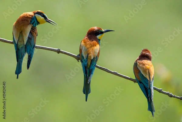 Obraz European Bee-eater, Merops apiaster, Merops