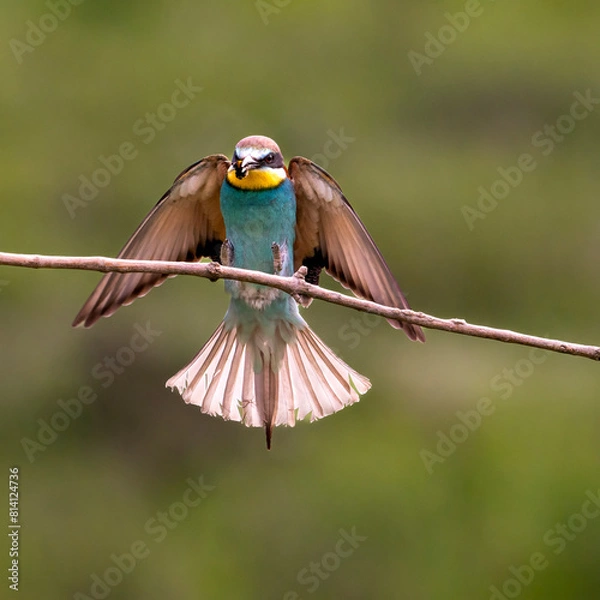 Obraz European Bee-eater, Merops apiaster, Merops
