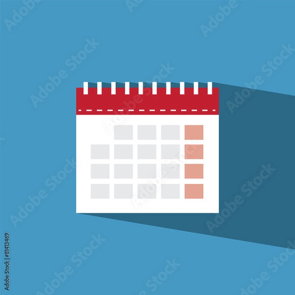 Obraz calendar flat icon  vector illustration eps10