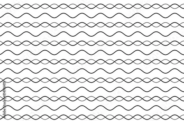 Obraz Wavy horizontal lines background.