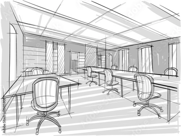 Obraz szkic biura