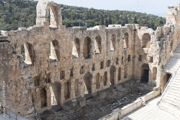 Fototapeta Odeon of Herodes Atticus acropolis of athens
