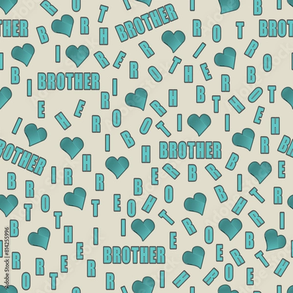 Obraz I love brother pattern