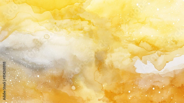 Obraz Abstract golden and white fluid art background