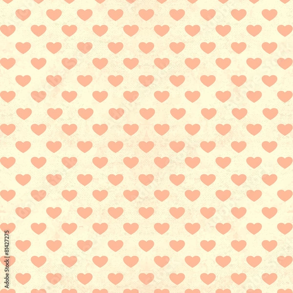 Fototapeta Herzen Retro Pattern