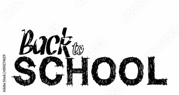 Obraz Image of back to school black text on white background