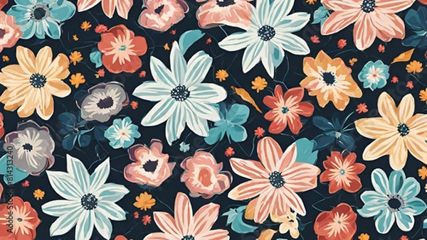 Fototapeta Timeless Elegance: Modern Floral Design Pattern