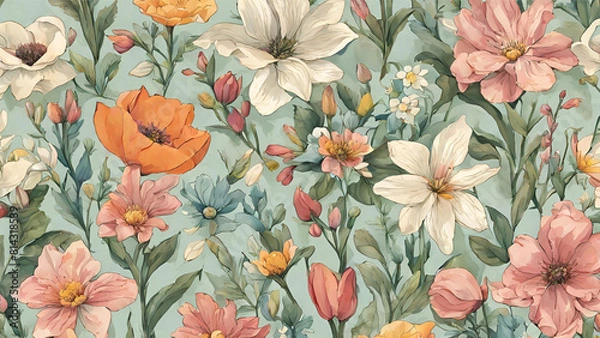 Fototapeta flower pattern - 80