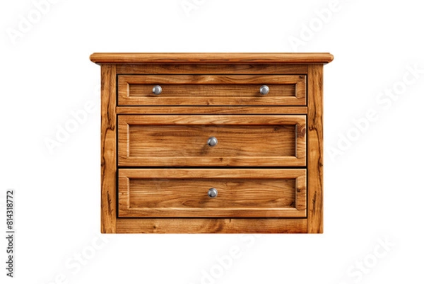 Obraz wooden cabinet with drawers