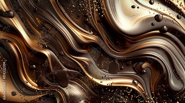 Obraz "Velvety Chocolate Layers: A Background for Gourmet Aesthetics"