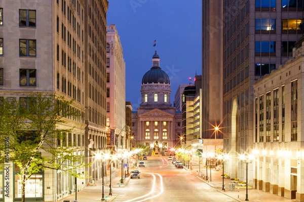Obraz Indianapolis Statehouse from Monument Circle