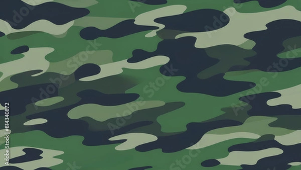 Fototapeta A simple camouflage pattern in Green hunting. Military camouflage. Illustration Formats 4K UHD