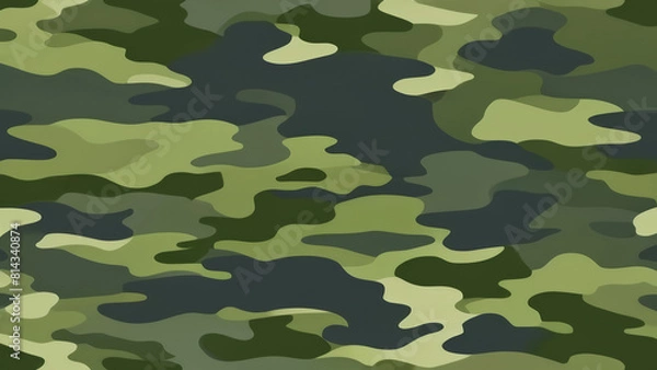 Fototapeta A simple camouflage pattern in Green hunting. Military camouflage. Illustration Formats 4K UHD