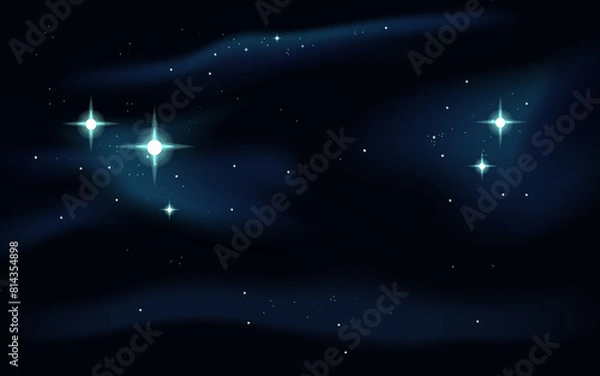 Obraz Cartoon galaxy background vector