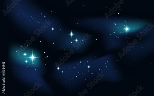 Obraz Cartoon galaxy background vector
