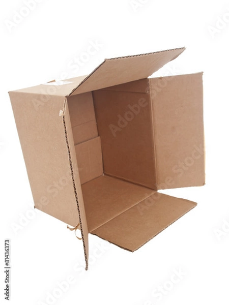 Fototapeta Cardboard open fallen view