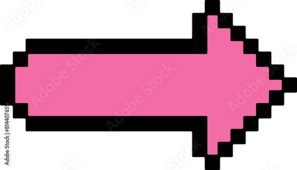 Fototapeta Pixelated arrow button