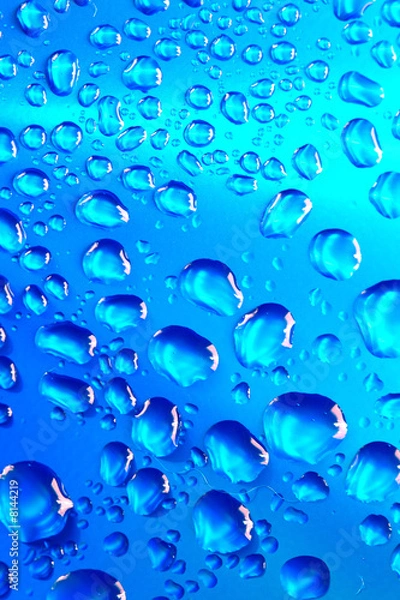 Obraz blue waterdrops