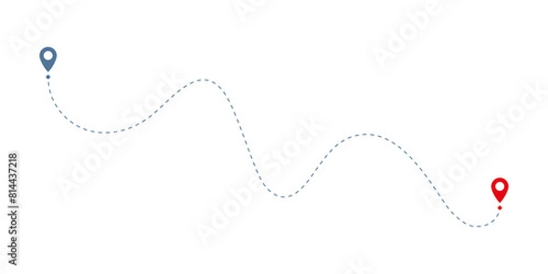 Fototapeta Map, route, gps distance, roadmap icon transparent background.