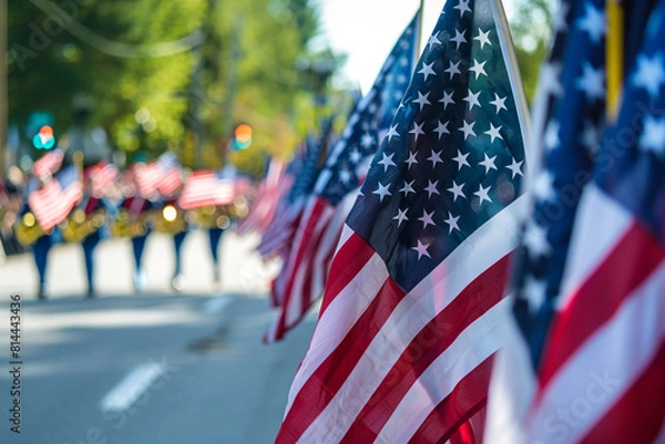 Obraz american flag in the wind